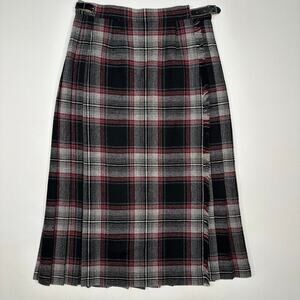 Vintage 1970’s Trader Vic’s Wool Plaid Kilt Skirt Size 6